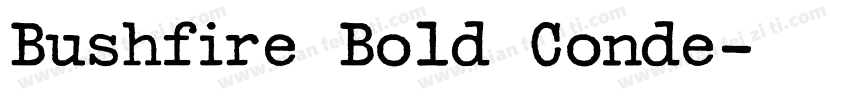 Bushfire Bold Conde字体转换